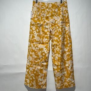 NWOT Anthropologie Maeve Colette Cropped Linen Blend Floral Pants Size 30